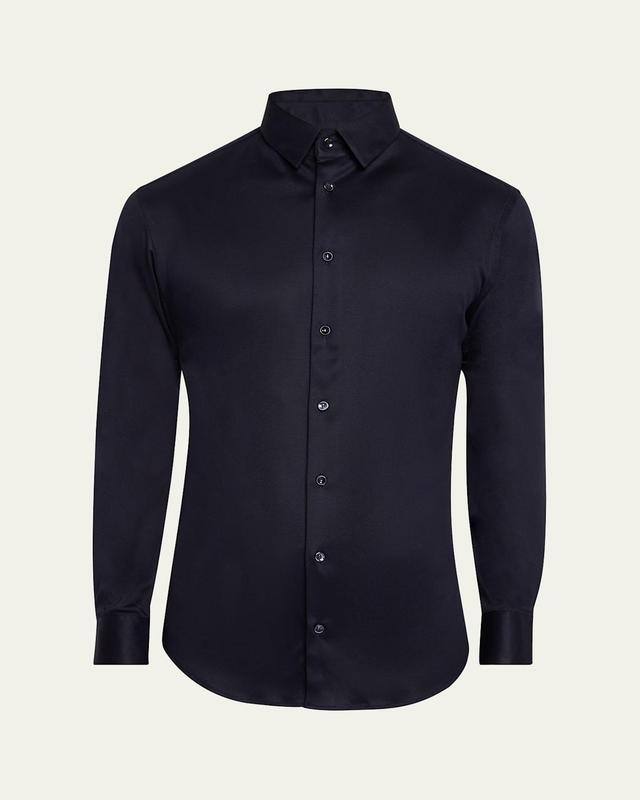 Mens Solid Cotton Dress Shirt Product Image