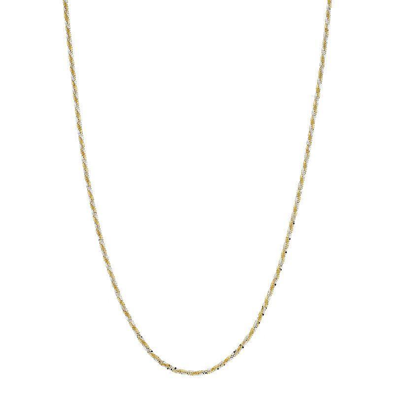 Primavera 24k Gold Over Silver Sparkle Chain Necklace, Womens Multi Product Image