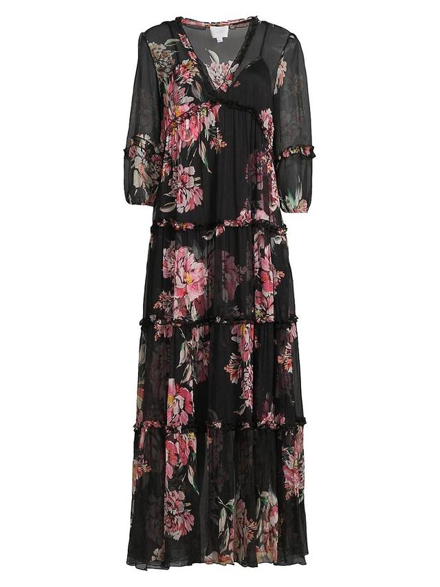 Womens Lizzy Ruffle Maxi Dress Product Image