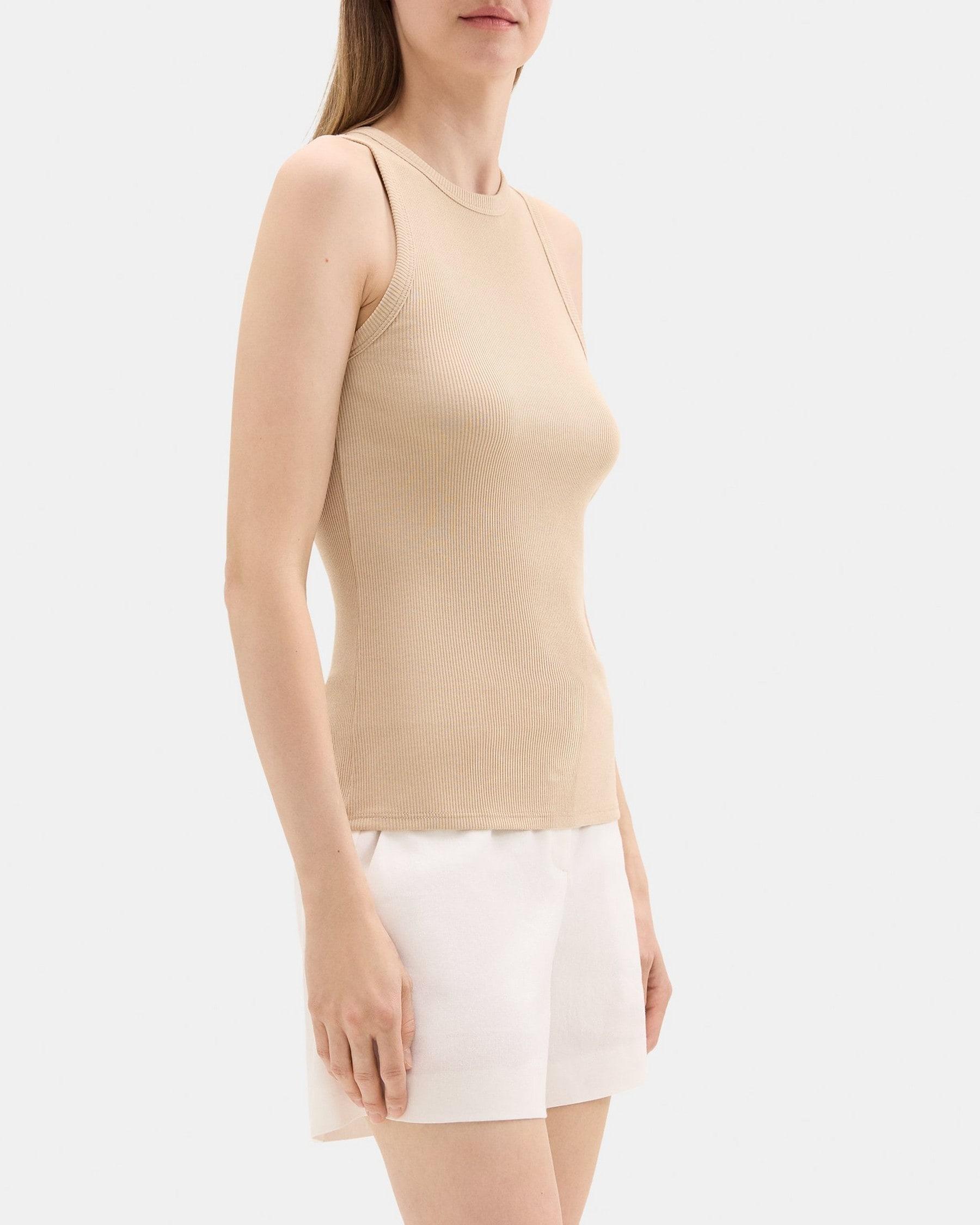 Fitted Tank in Ribbed Modal Cotton Product Image