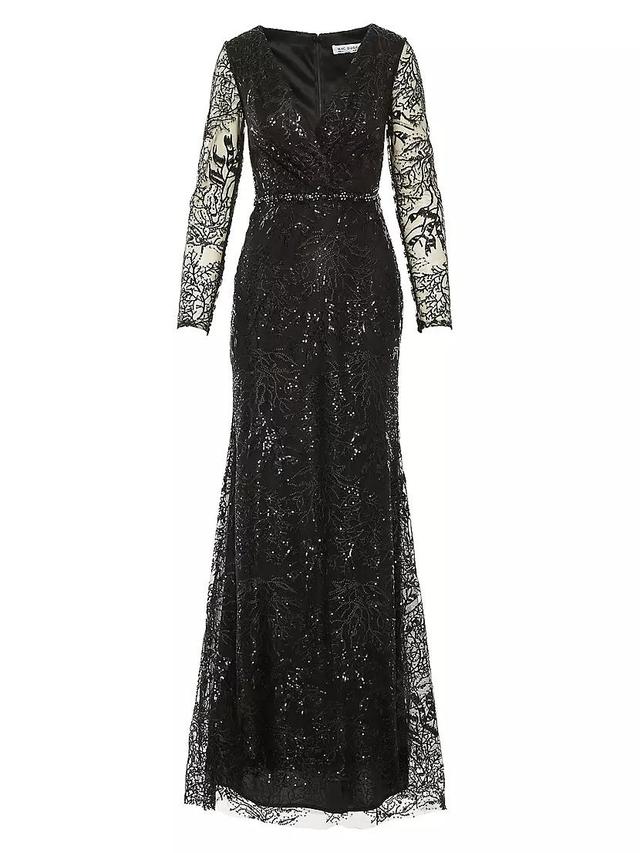 Sequin Embellished Floor-Length Gown Product Image