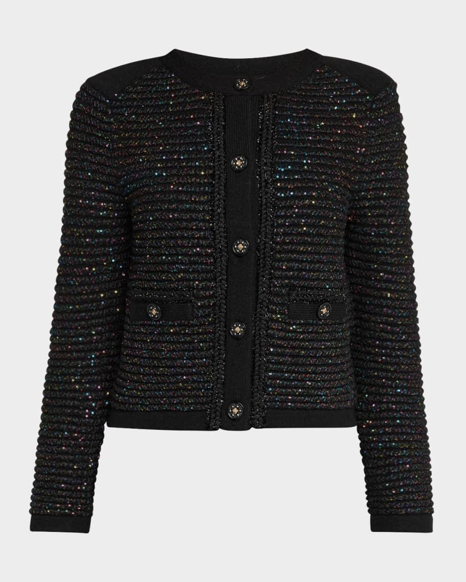 Sequin Textured-Knit Cardigan Jacket product image