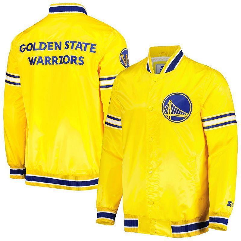 Mens Starter en State Warriors Slider Satin Full-Snap Varsity Jacket Product Image