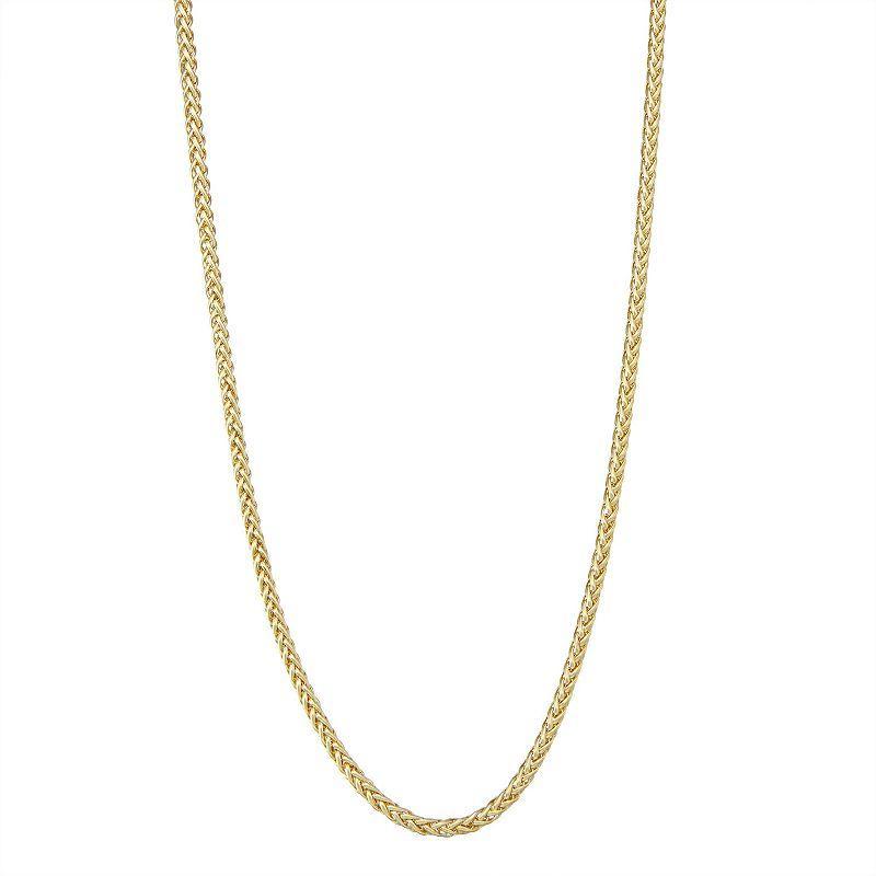 Jordan Blue Mens 14k Gold Wheat Chain Necklace Yellow Product Image