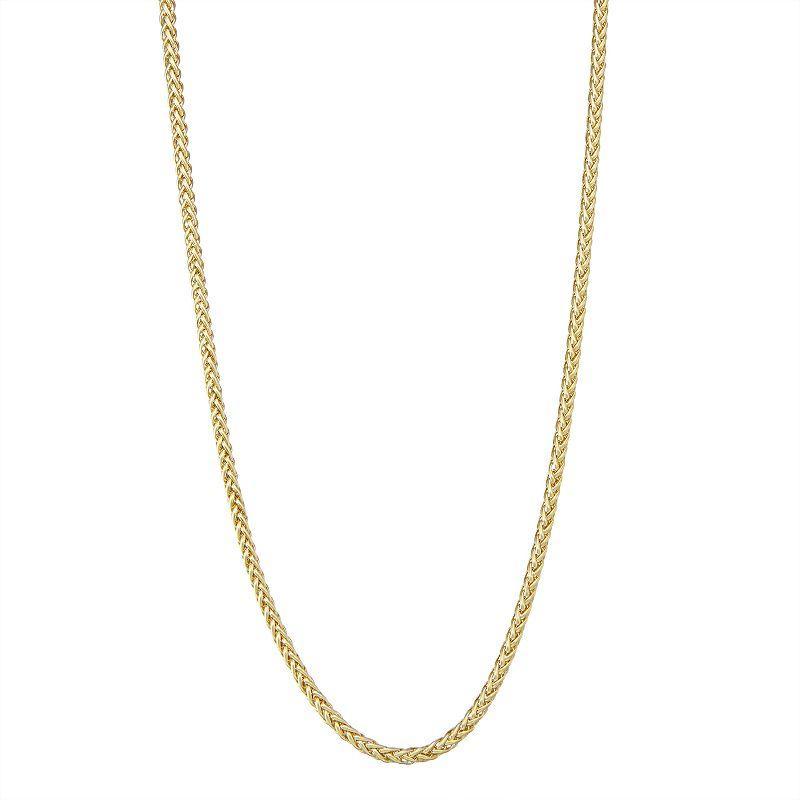 Jordan Blue Mens 14k Gold Wheat Chain Necklace Yellow Product Image