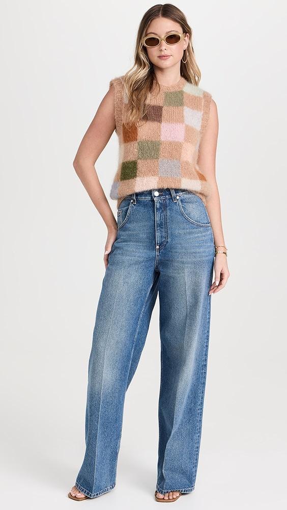 Rose Carmine Top Pixels Vest | Shopbop Product Image