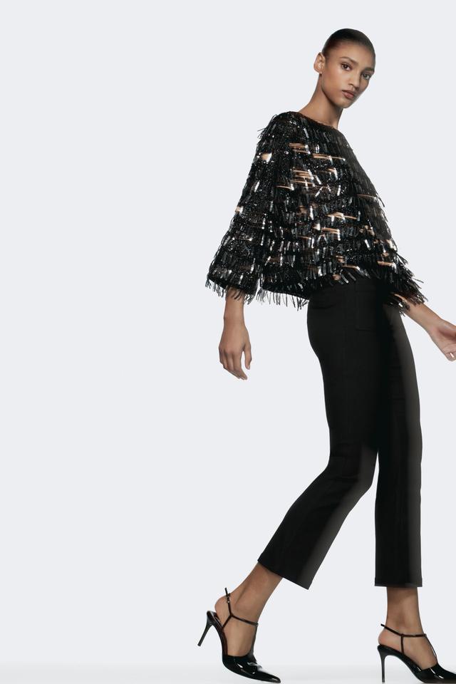 FRINGED TOP WITH SEQUINS Product Image