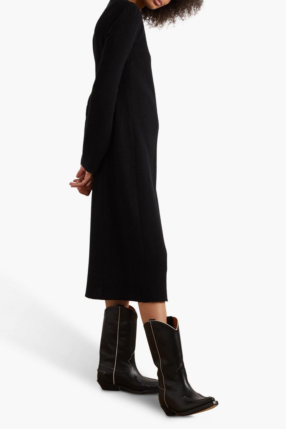 CHLOÉ Long-sleeved Knitted Midi Dress In Black product image