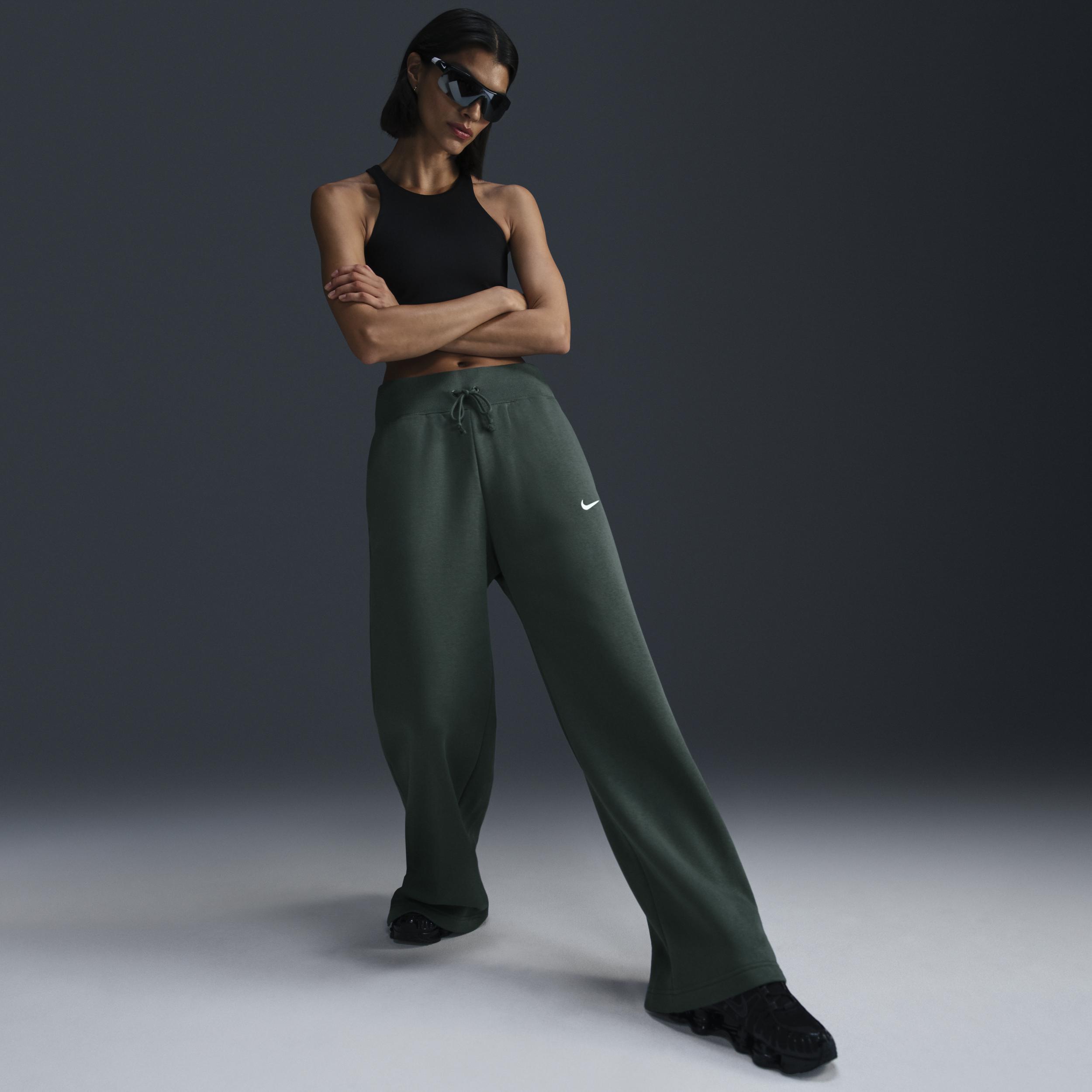 Womens Nike Sportswear Phoenix Fleece High-Waisted Wide-Leg Sweatpants Product Image