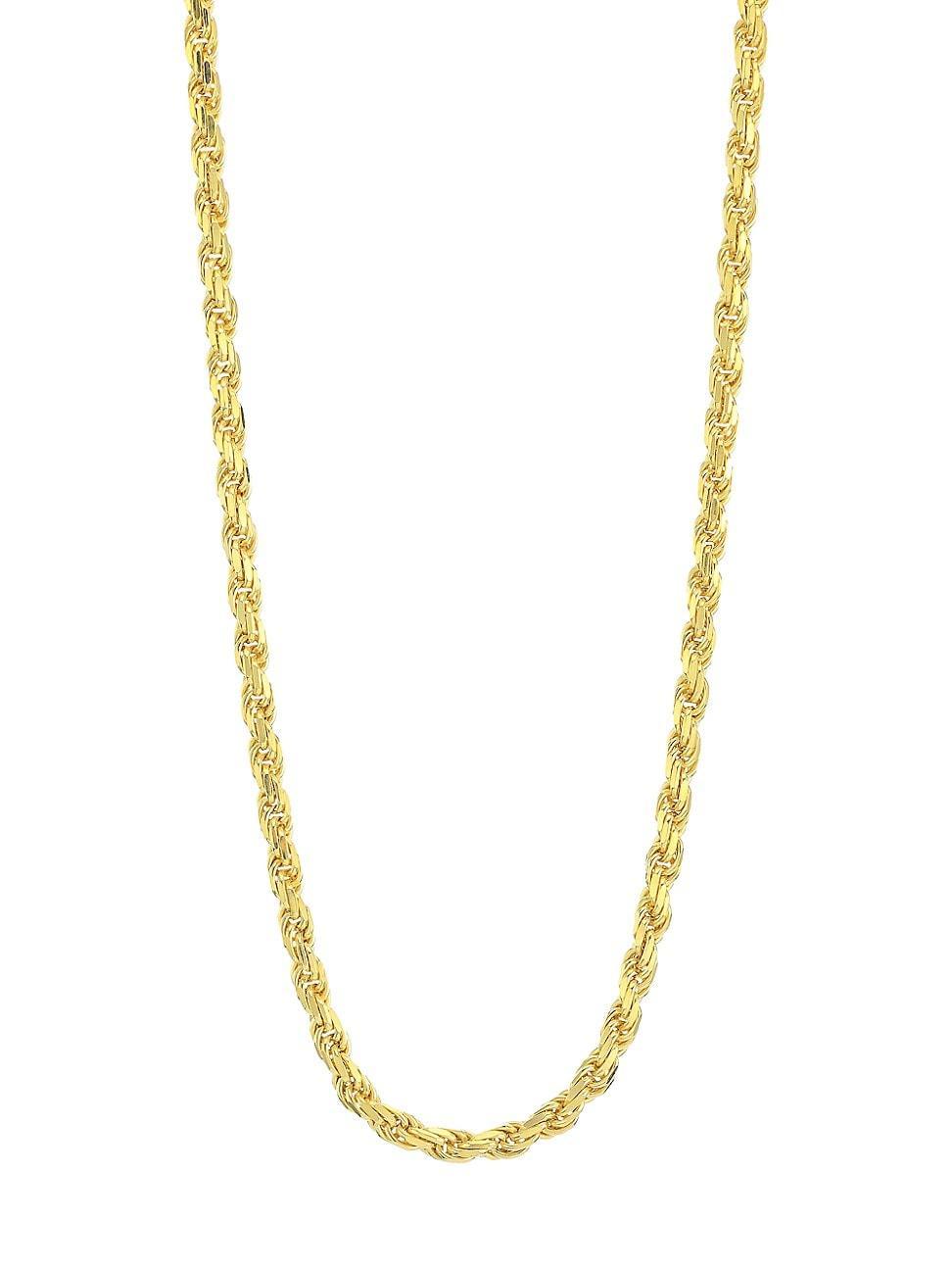 Womens 14K Gold Vermeil Rope Chain Necklace Product Image