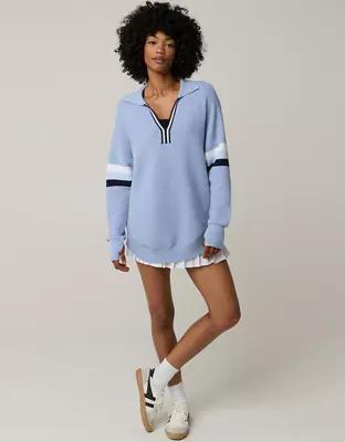 OFFLINE By Aerie Home Stretch Polo Sweater Product Image