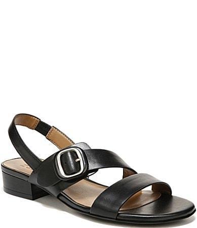 Naturalizer Meesha Leather Banded Buckle Detail Slingback Sandals Product Image