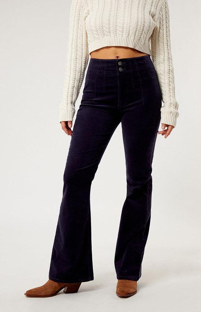 Womens Corduroy Flare Pants Product Image