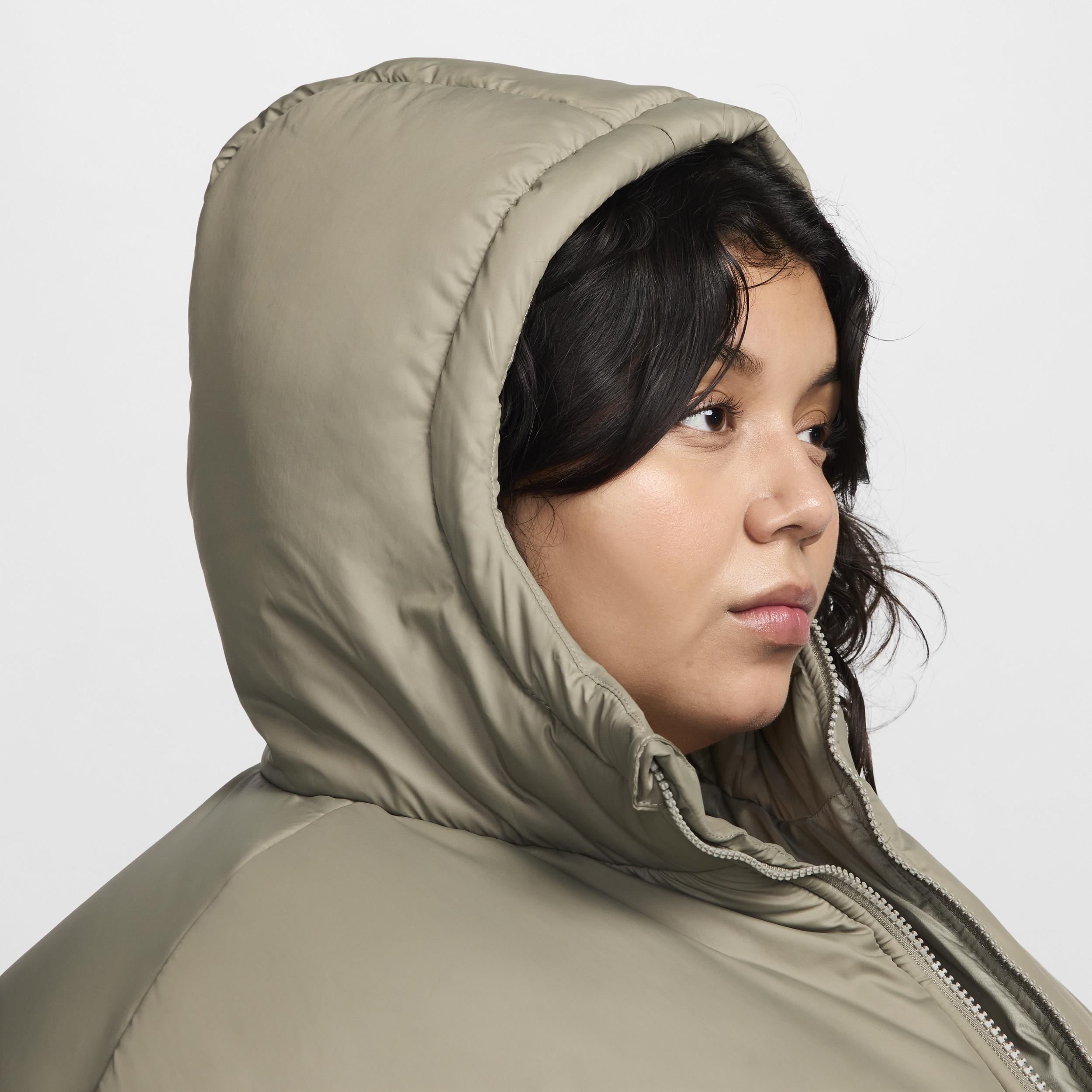 Women's Nike Sportswear Classic Puffer Therma-FIT Loose Hooded Jacket (Plus Size) Product Image