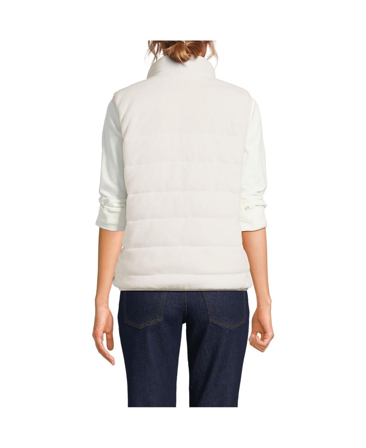 Womens Lands End Reversible Quilted Fleece Puffer Vest Product Image