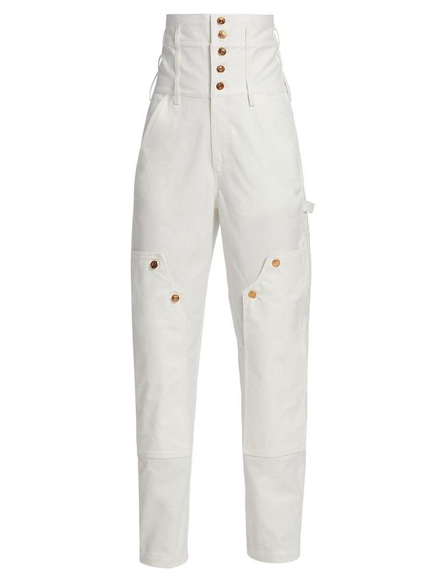 Womens Oraca High-Waisted Corset Denim Pants Product Image