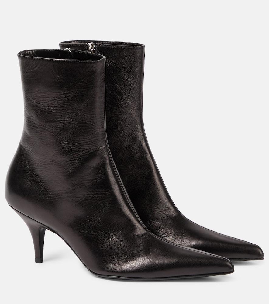 Sling Leather Ankle Boots In Black Product Image