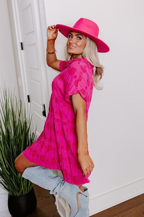 Dancing In The Sun Babydoll Dress In Pink Product Image