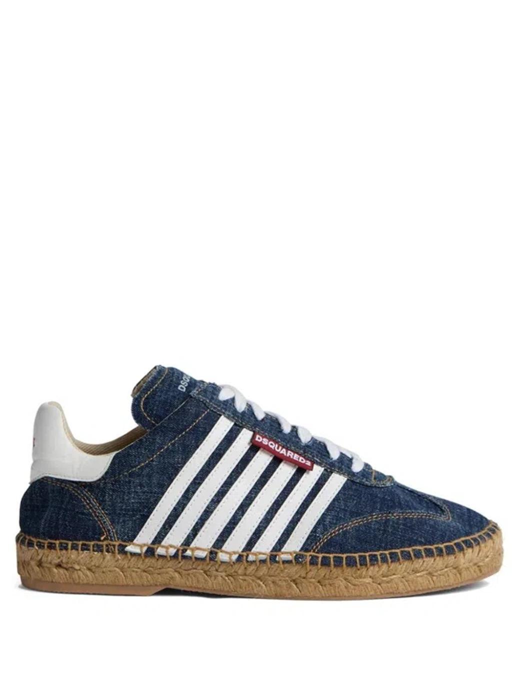 DSQUARED2 Denim Espadrille Sneakers In Black Product Image