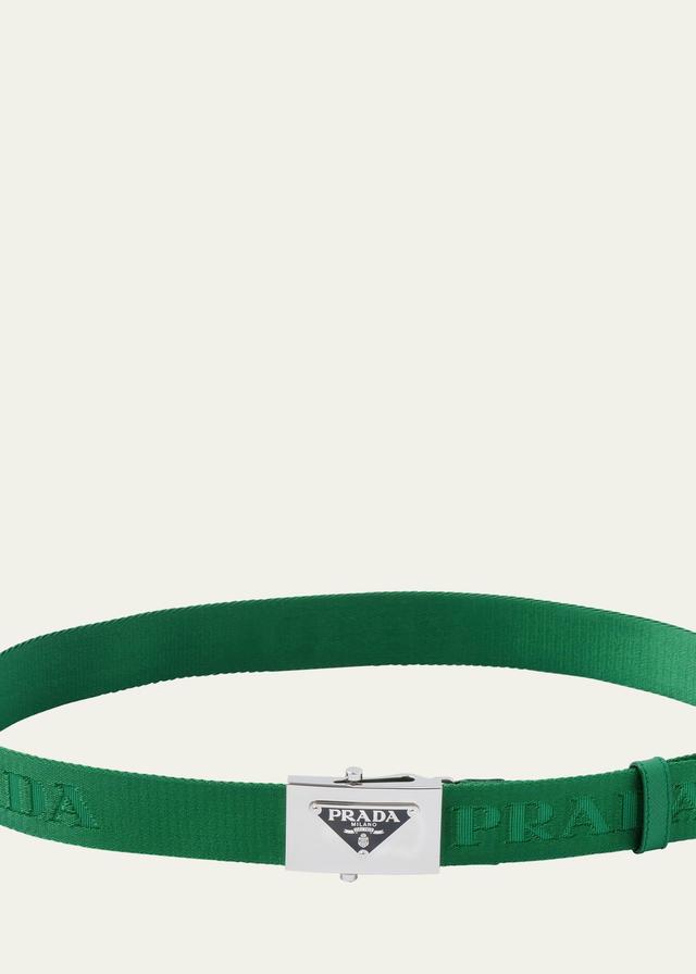 Mens Triangle Logo Nylon Belt Product Image