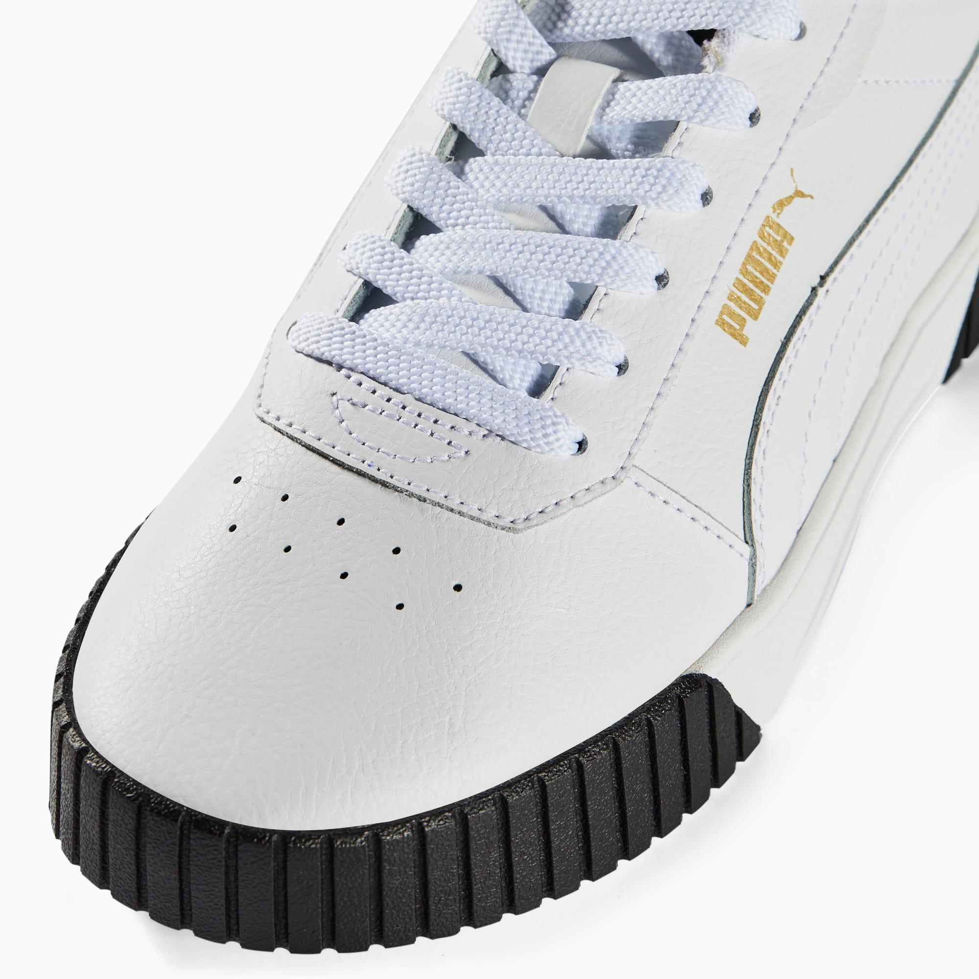 PUMA Carina 2.0 Women's Sneakers in White/Team Gold/Black Product Image