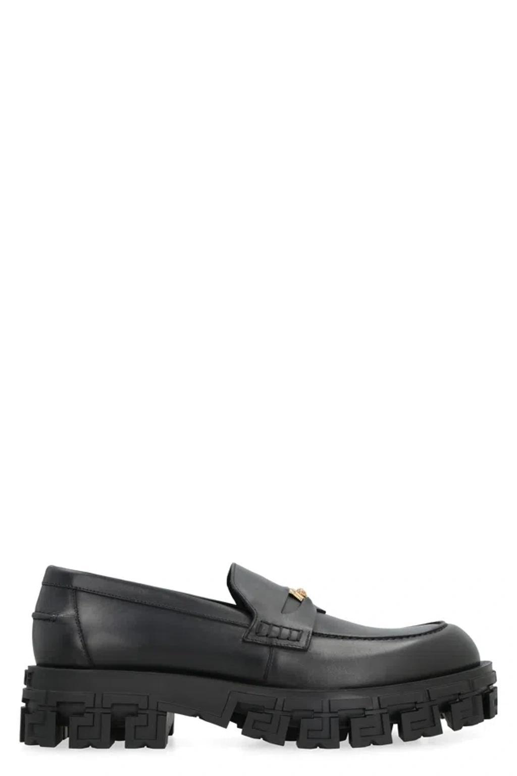 Black Leather Loafers For Men product image