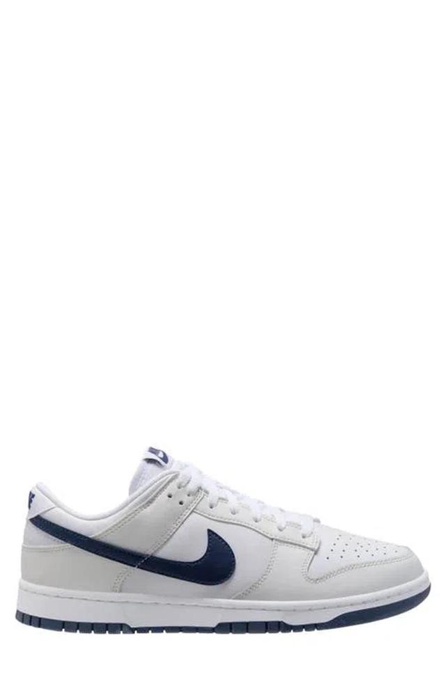 NIKE Dunk Low Retro Basketball Shoe In White Product Image