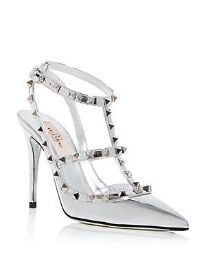 Womens Rockstud Mirror-Effect Pumps With Matching Straps And Studs Product Image