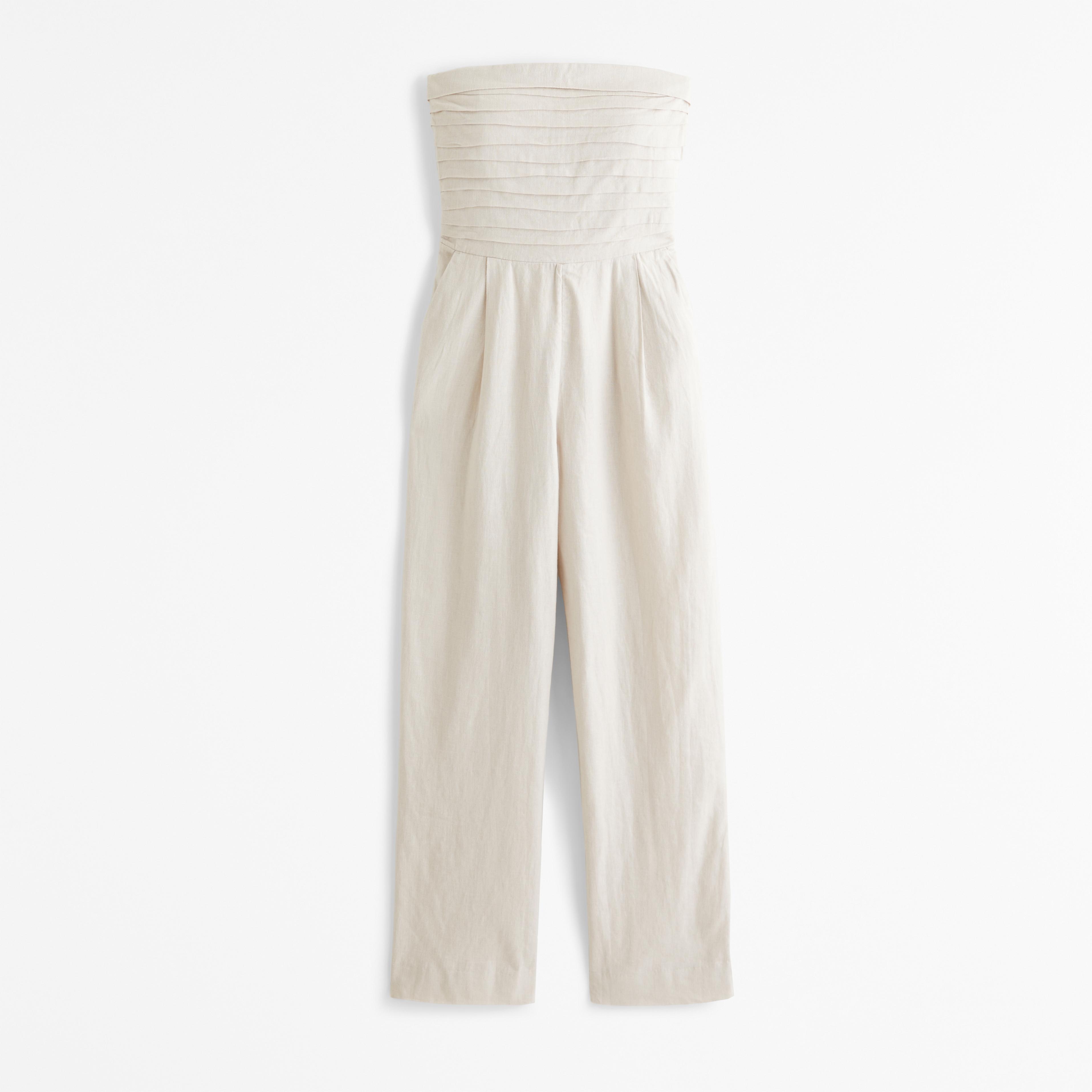 Emerson Linen-Blend Strapless Jumpsuit Product Image