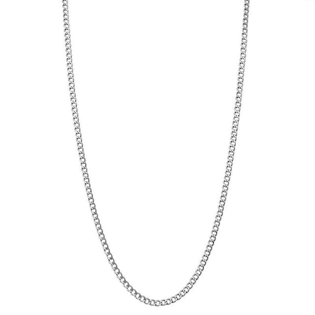 14k Gold Curb Chain Necklace, Womens White Product Image