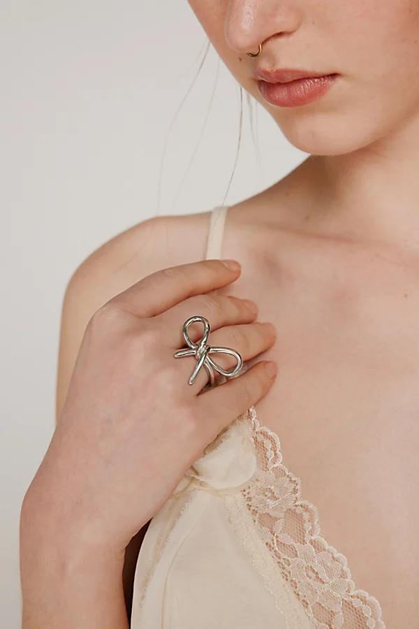 Statement Metal Bow Ring Womens at Urban Outfitters Product Image