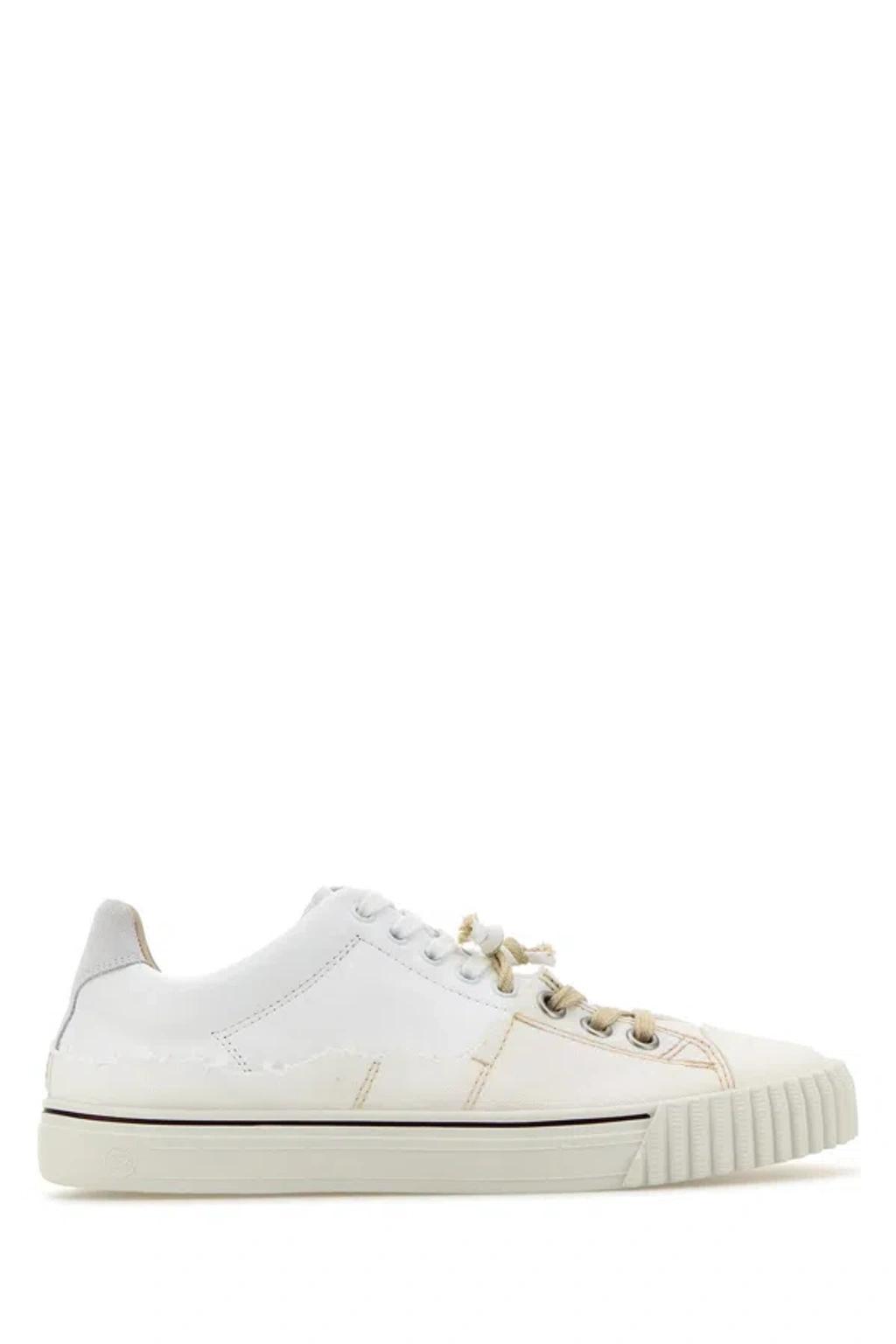 Evolution Canvas Leather Low-top Sneakers In White product image