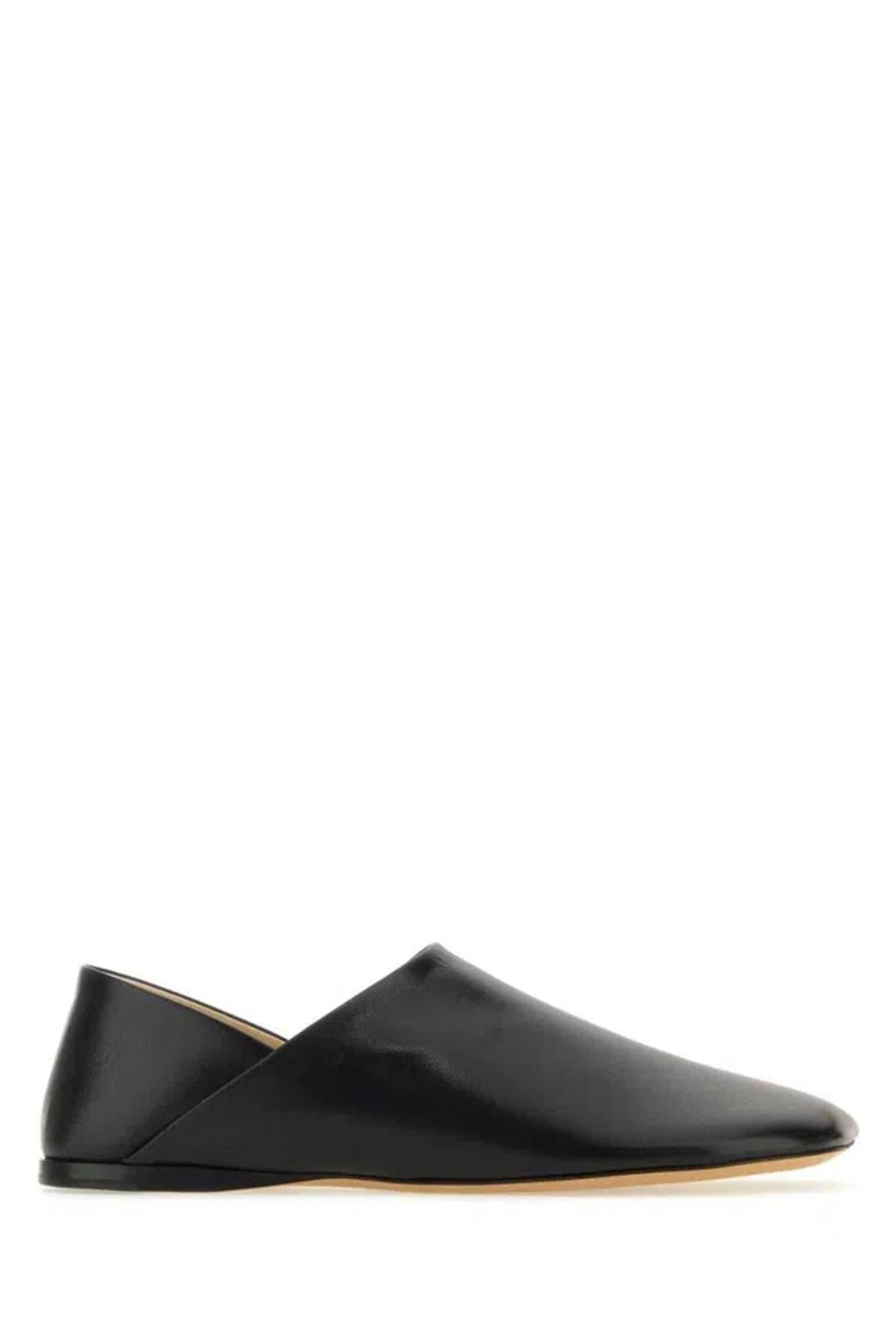 Toy Leather Slippers In Black product image