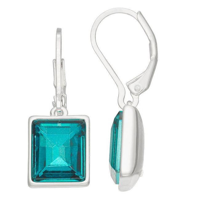 Nine West Silver Tone Indicolite Drop Earrings, Womens, Blue Product Image