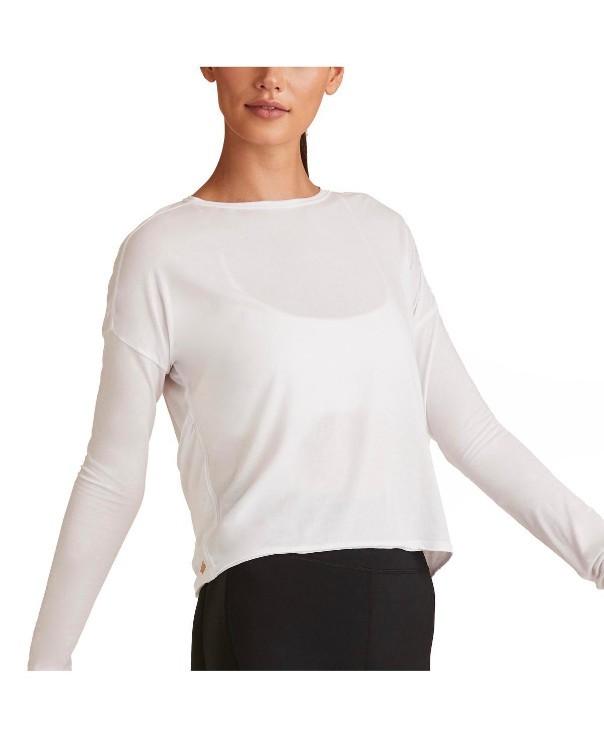 Womens Regular Size Open Back Long Sleeve T-Shirt Product Image