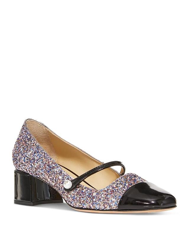 Jimmy Choo Womens Elisa 45 Glitter Cap Toe Pumps Product Image