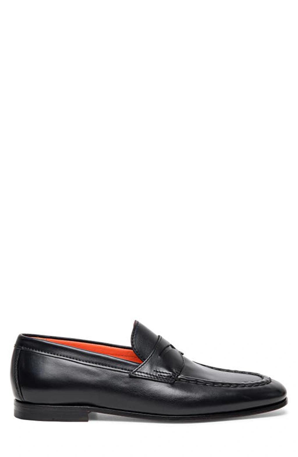 SANTONI Door Penny Loafer In Black Product Image