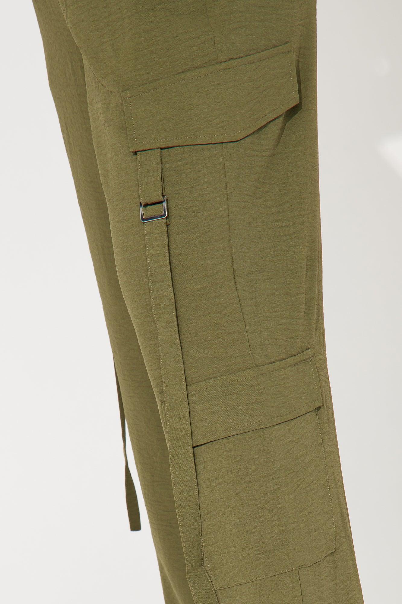 Fallin' For You Wide Leg Cargo Pant - Olive Product Image