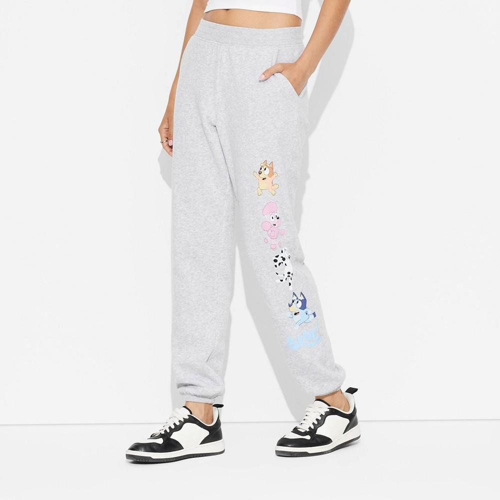 Women's Bluey and Friends Graphic Pants - Heather Gray 2X Product Image