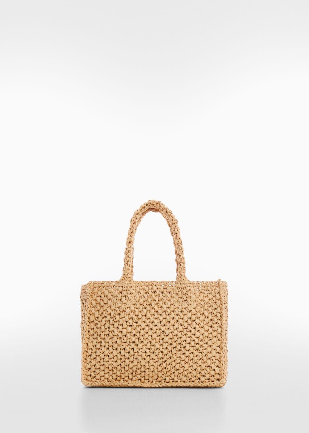 MANGO - Raffia-effect shoulder bag - One size - Women Product Image