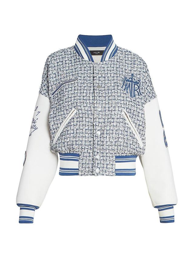 Womens Boucle Varsity Jacket Product Image