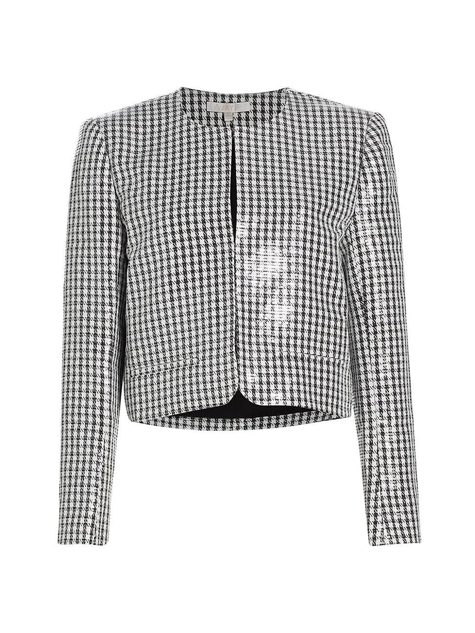 Womens Kennedy Sequined Houndstooth Jacket Product Image