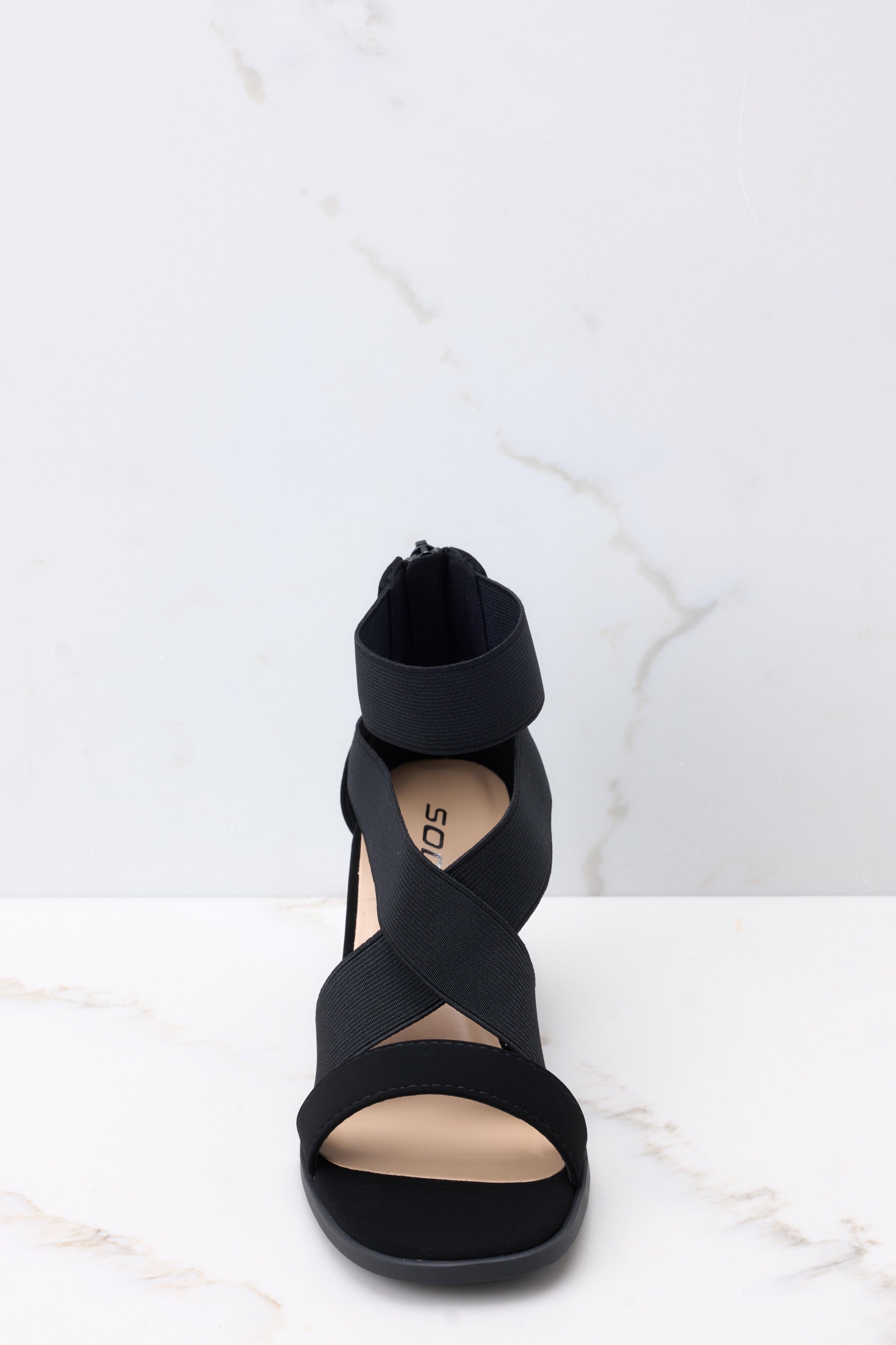 The Real Me Black High Heel Sandals Product Image