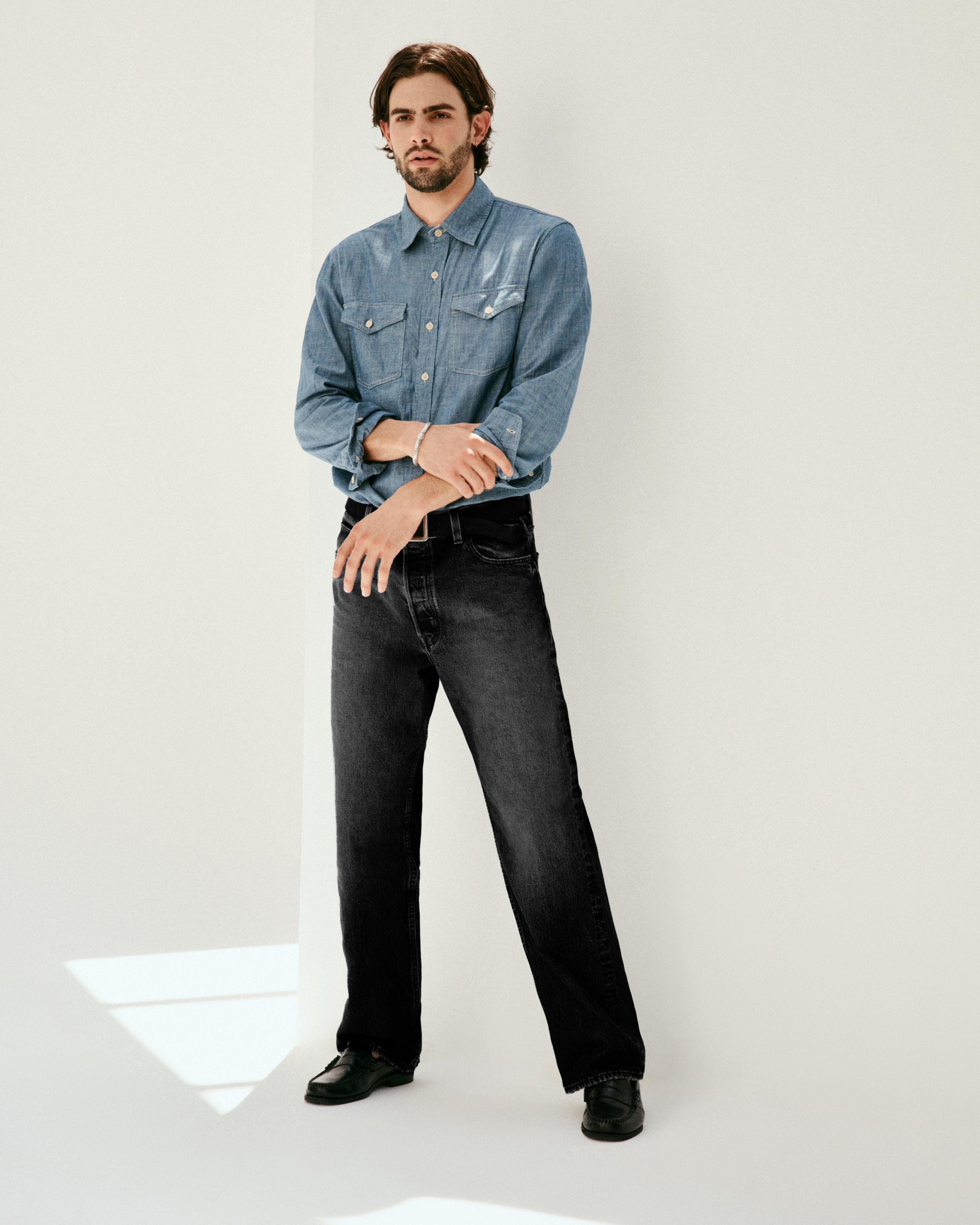 AM Relaxed Straight 5 Pocket Jean Male Product Image