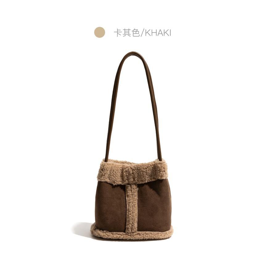 Fleece Panel Bucket Bag Product Image