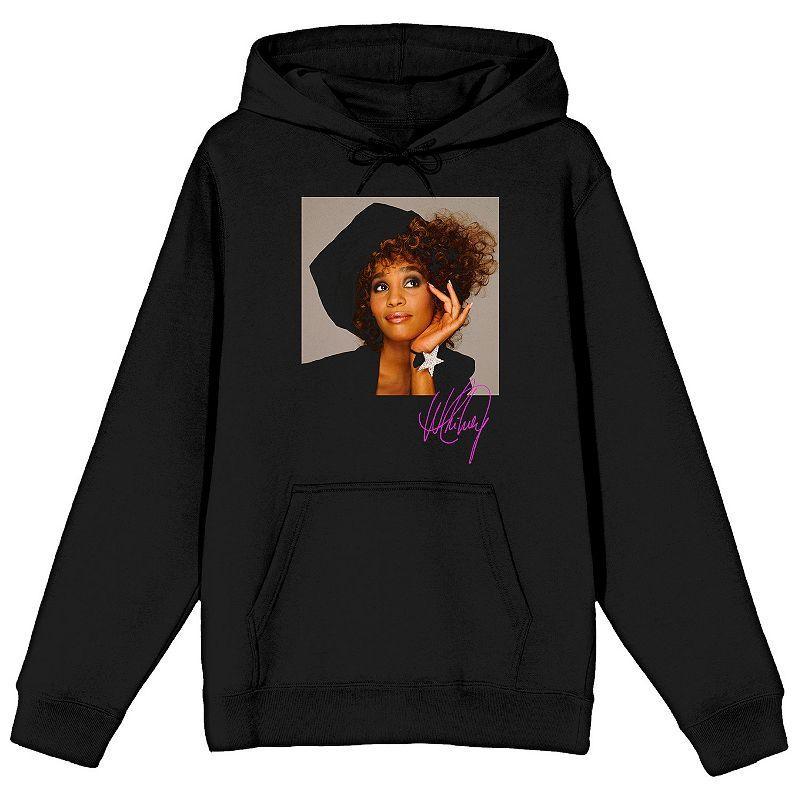 Mens Whitney Houston Star Graphic Hoodie Black Product Image