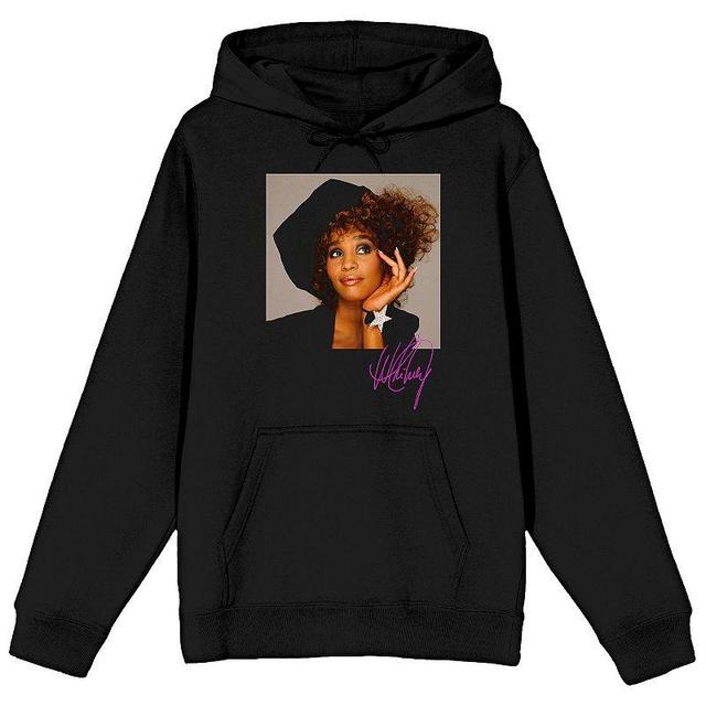 Mens Whitney Houston Star Graphic Hoodie Black Product Image