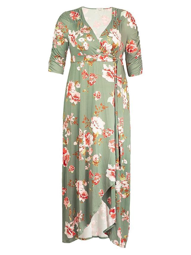 Kiyonna Meadow Dream Wrap Maxi Dress Product Image