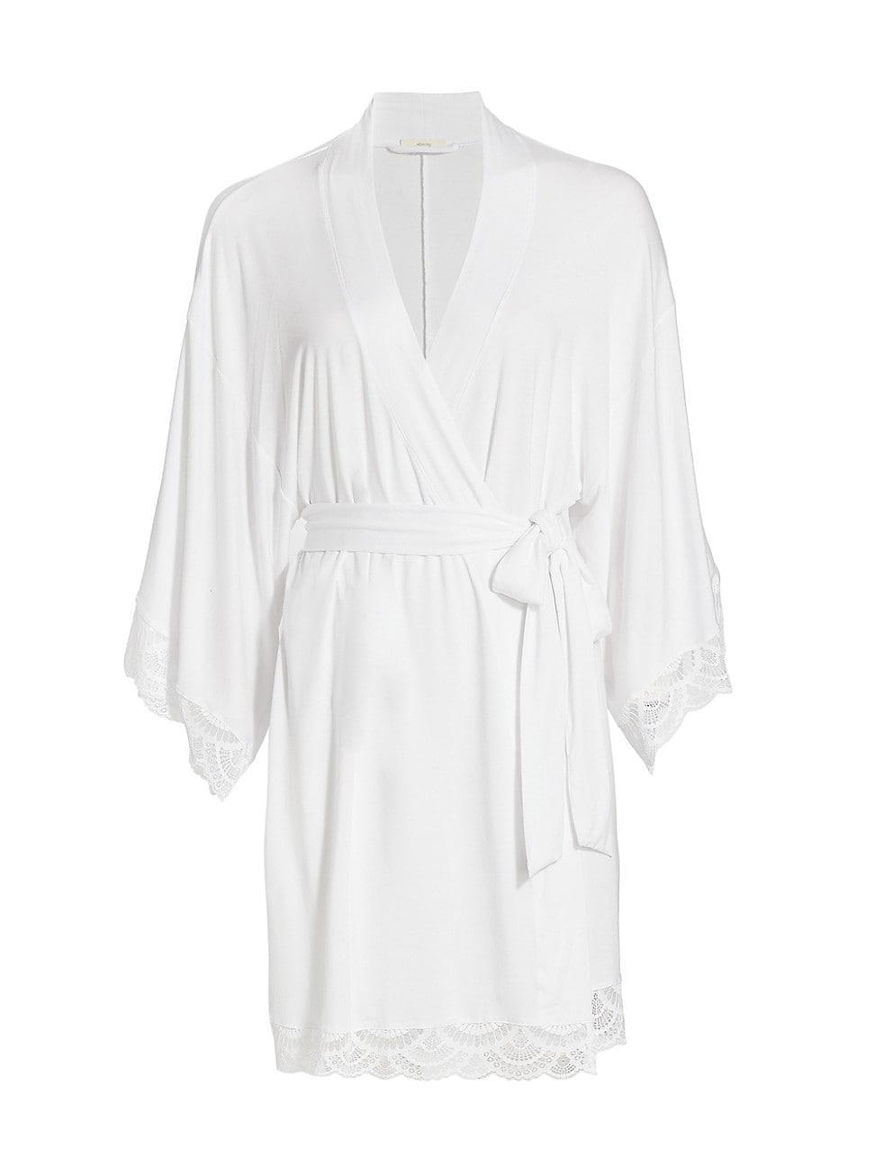 Eberjey Mariana Lace Trim Jersey Robe Product Image