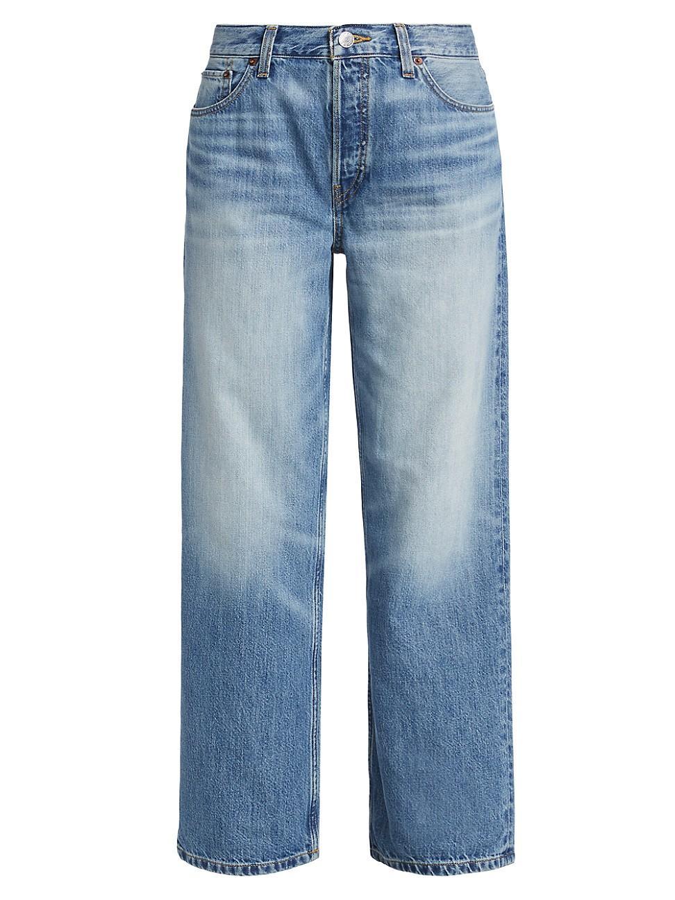 Womens Loose Crop Mid-Rise Jeans product image